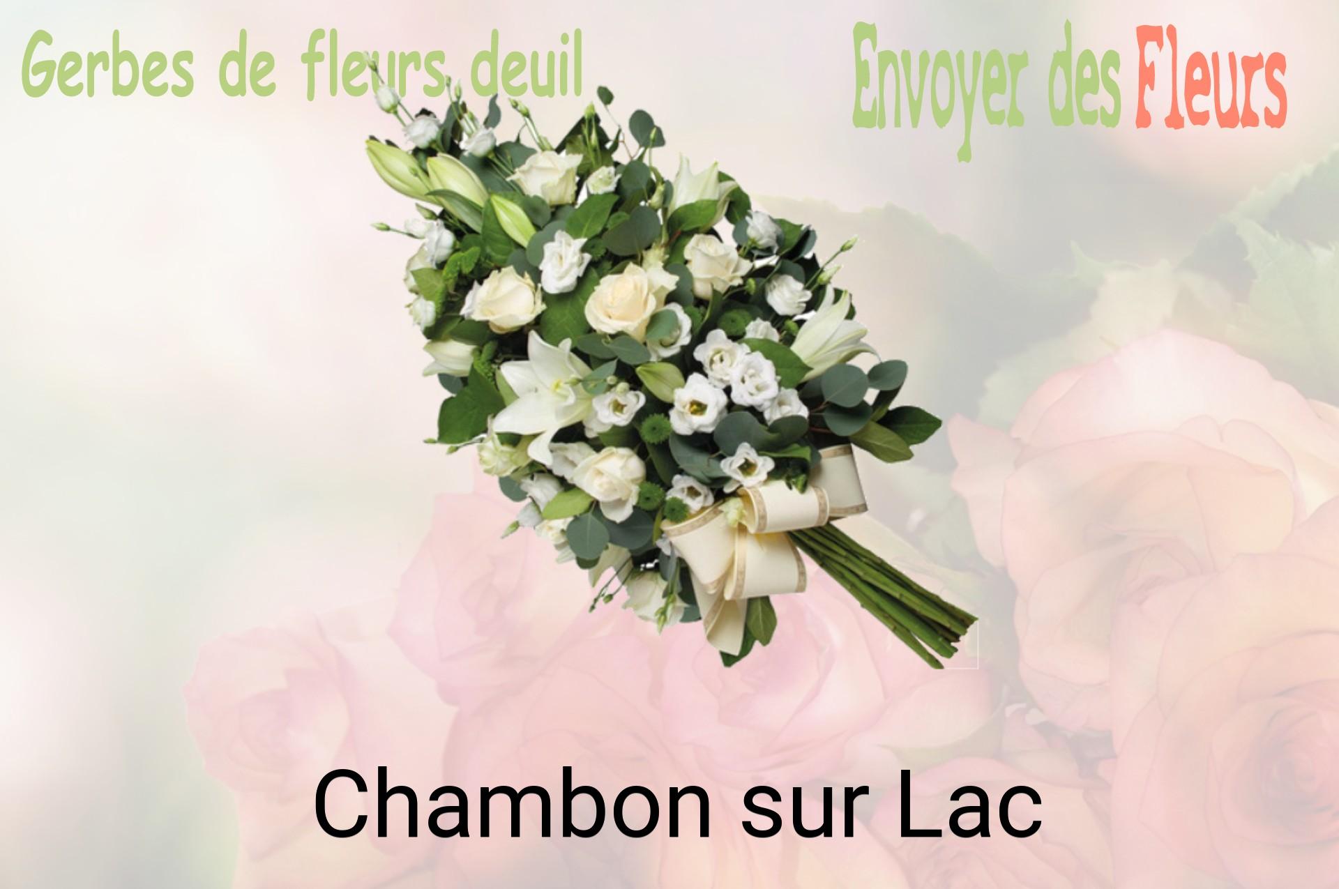 Gerbe de fleurs de deuil livrée à Chambon-sur-Lac